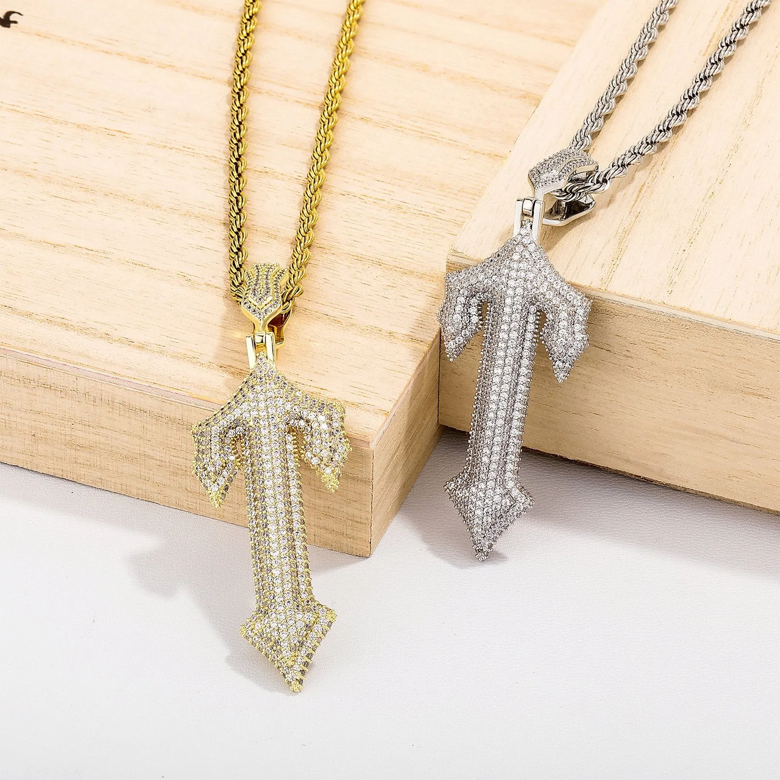 Hip Hop New Style Zircon Cross Pendant