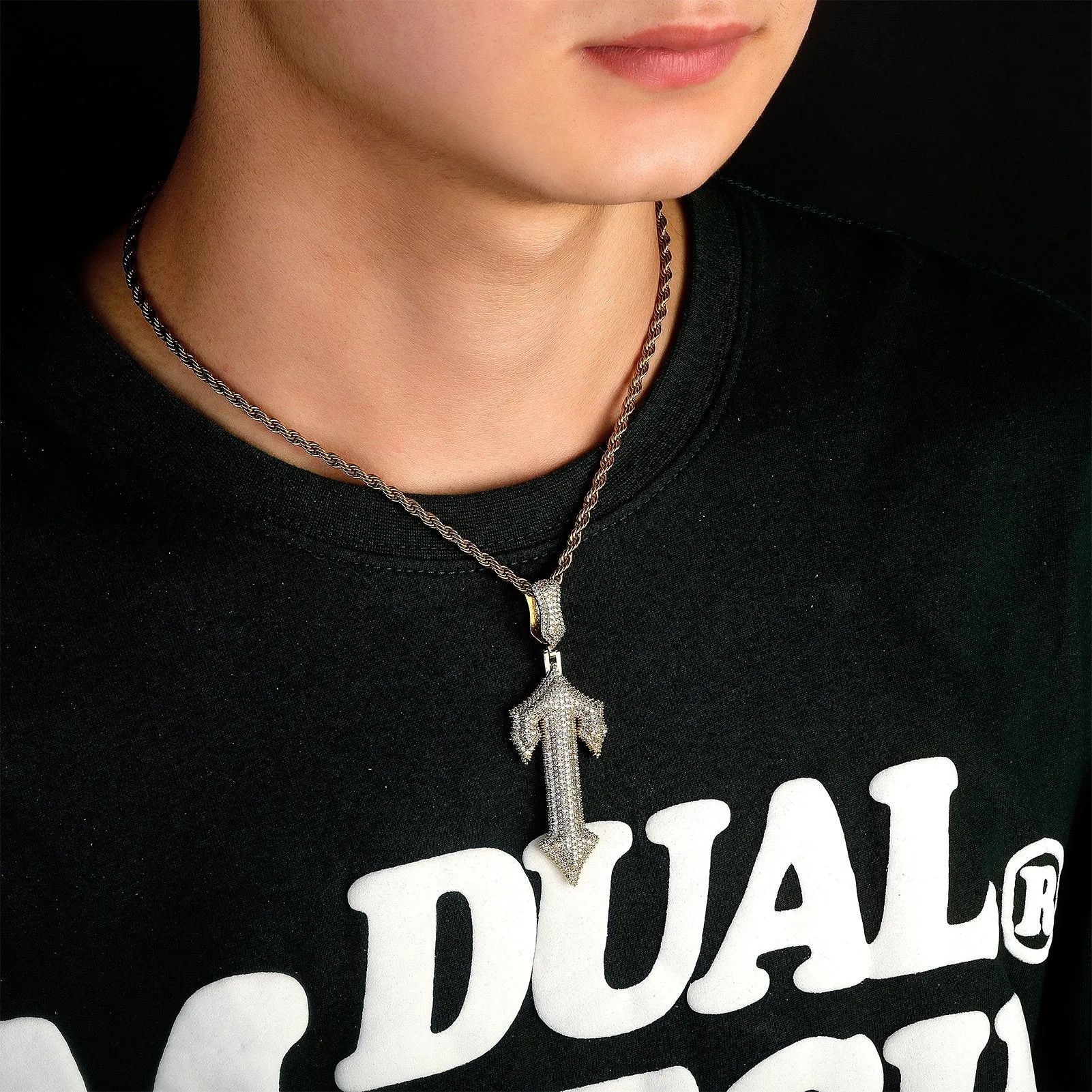 Hip Hop New Style Zircon Cross Pendant