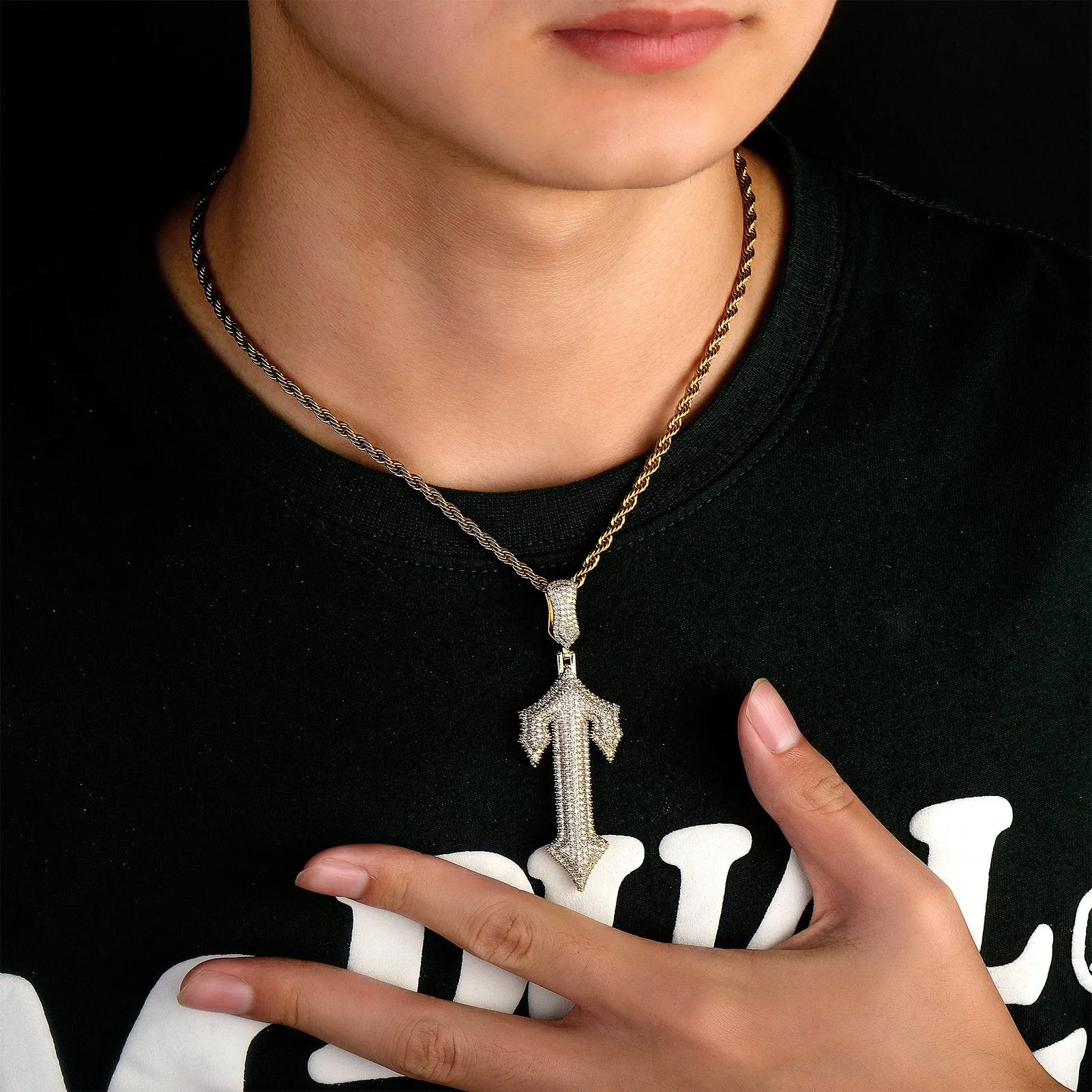 Hip Hop New Style Zircon Cross Pendant