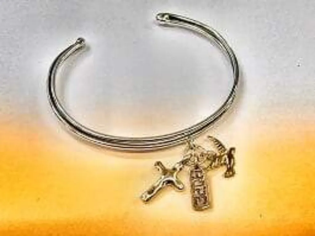 Hope Charms Christian Bracelet with Cross Dove and Hope charm