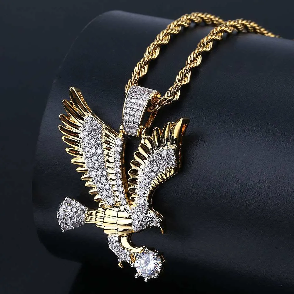 Iced Eagle Pendant