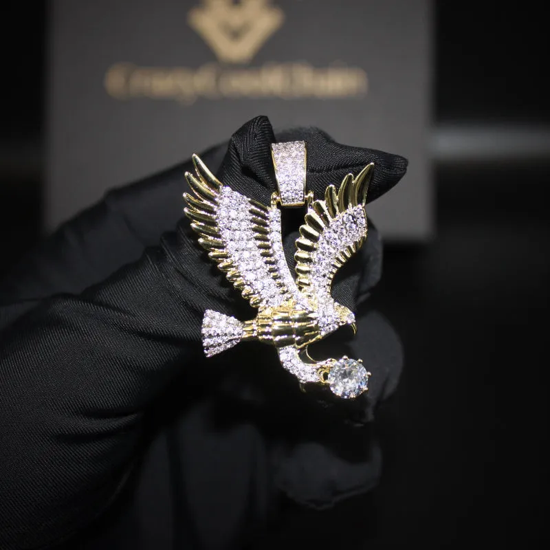 Iced Eagle Pendant