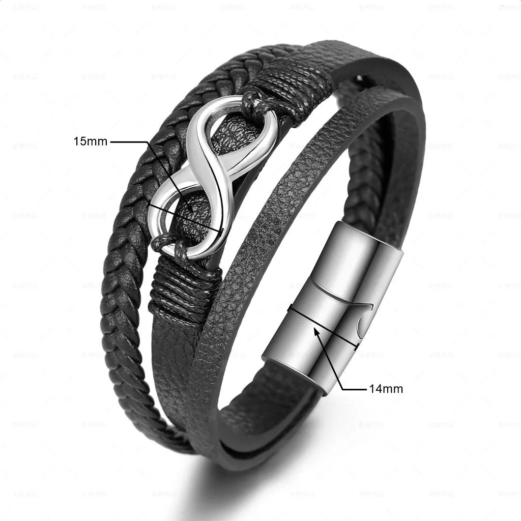 Infinity Multilayer Leather Bracelet