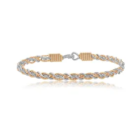 Lean On Me 14K Gold and Silver Bracelet