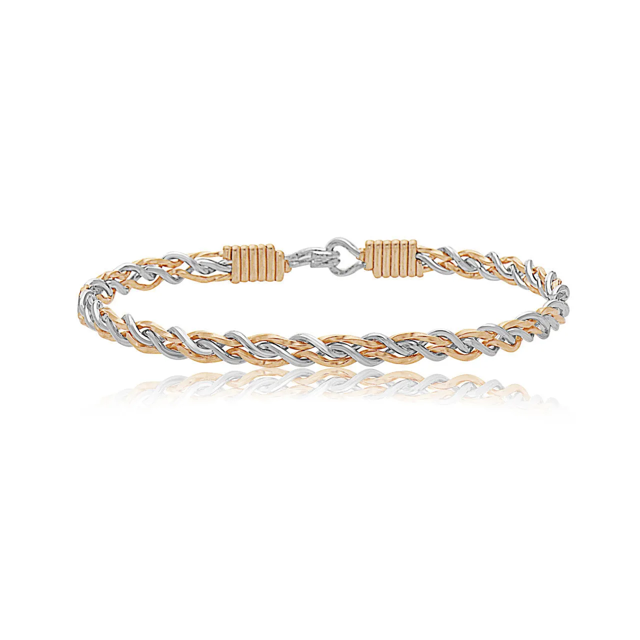 Lean On Me 14K Gold and Silver Bracelet