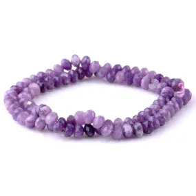 Light Purple Lepidolite 4x6mm Rondelle - 15-16 Inch