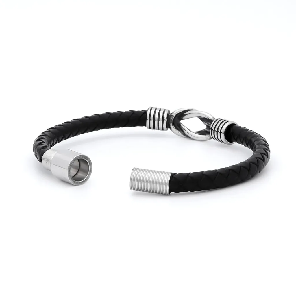 Love Knot Braided Leather Bracelet