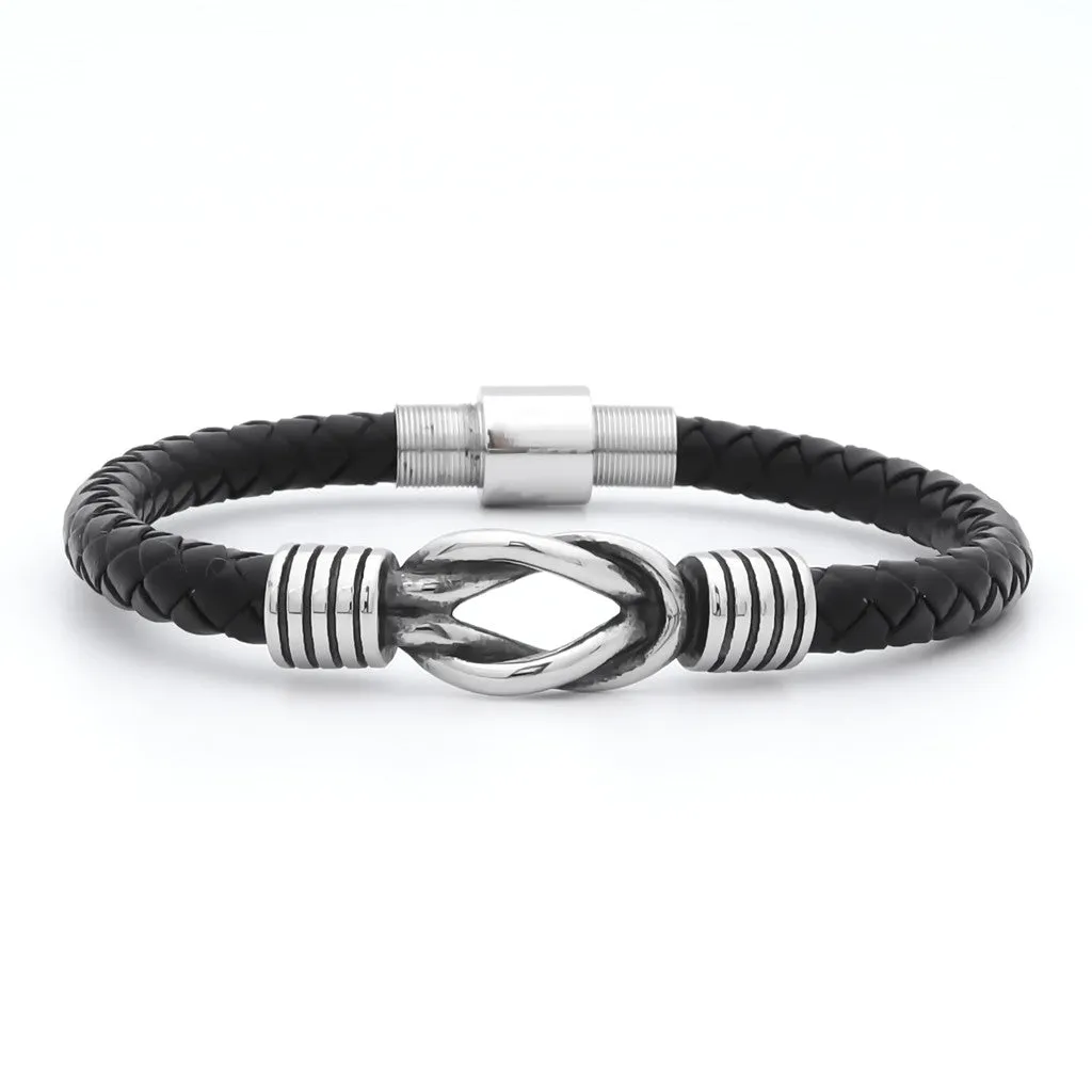 Love Knot Braided Leather Bracelet