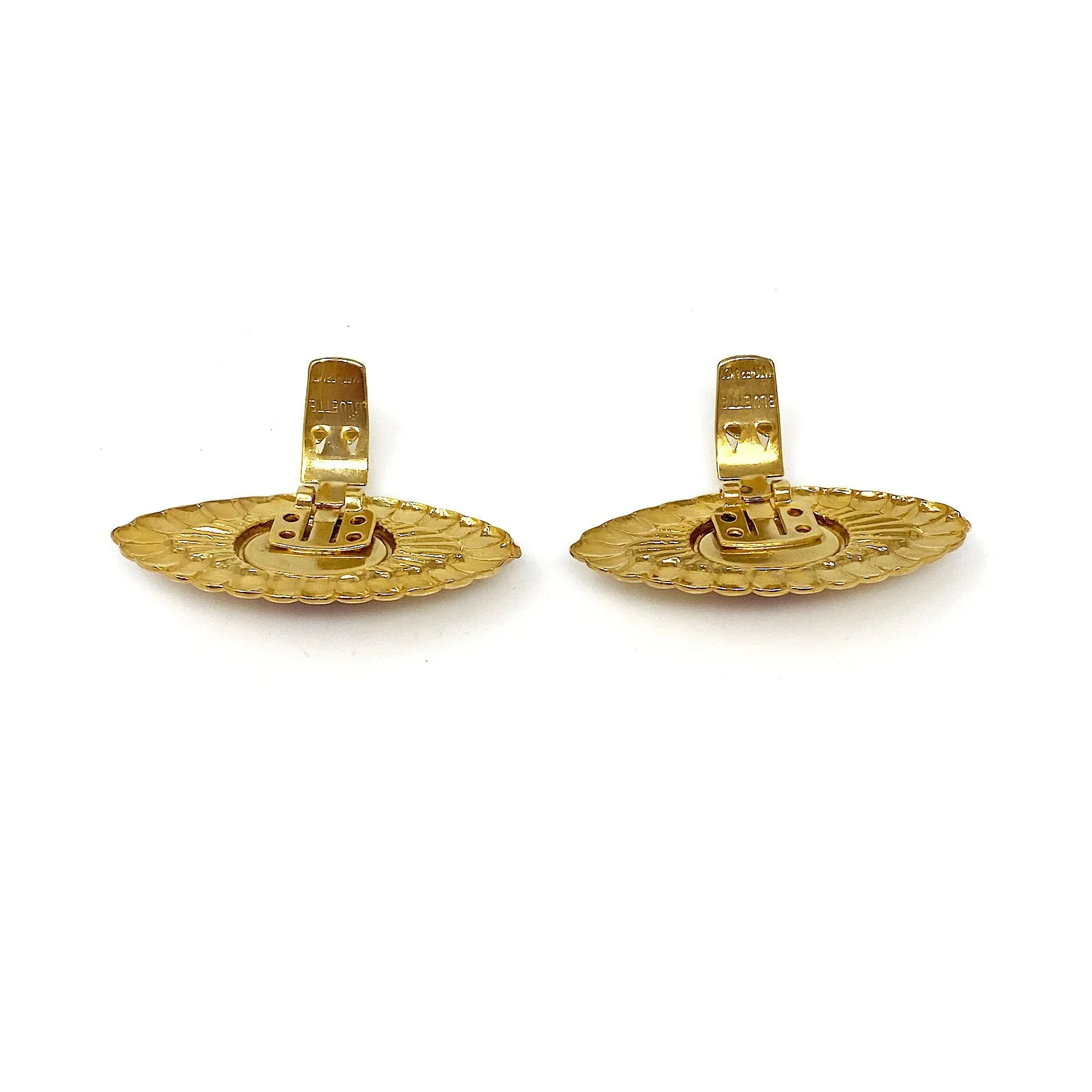 MEGHAN gold carnelian shoe clips