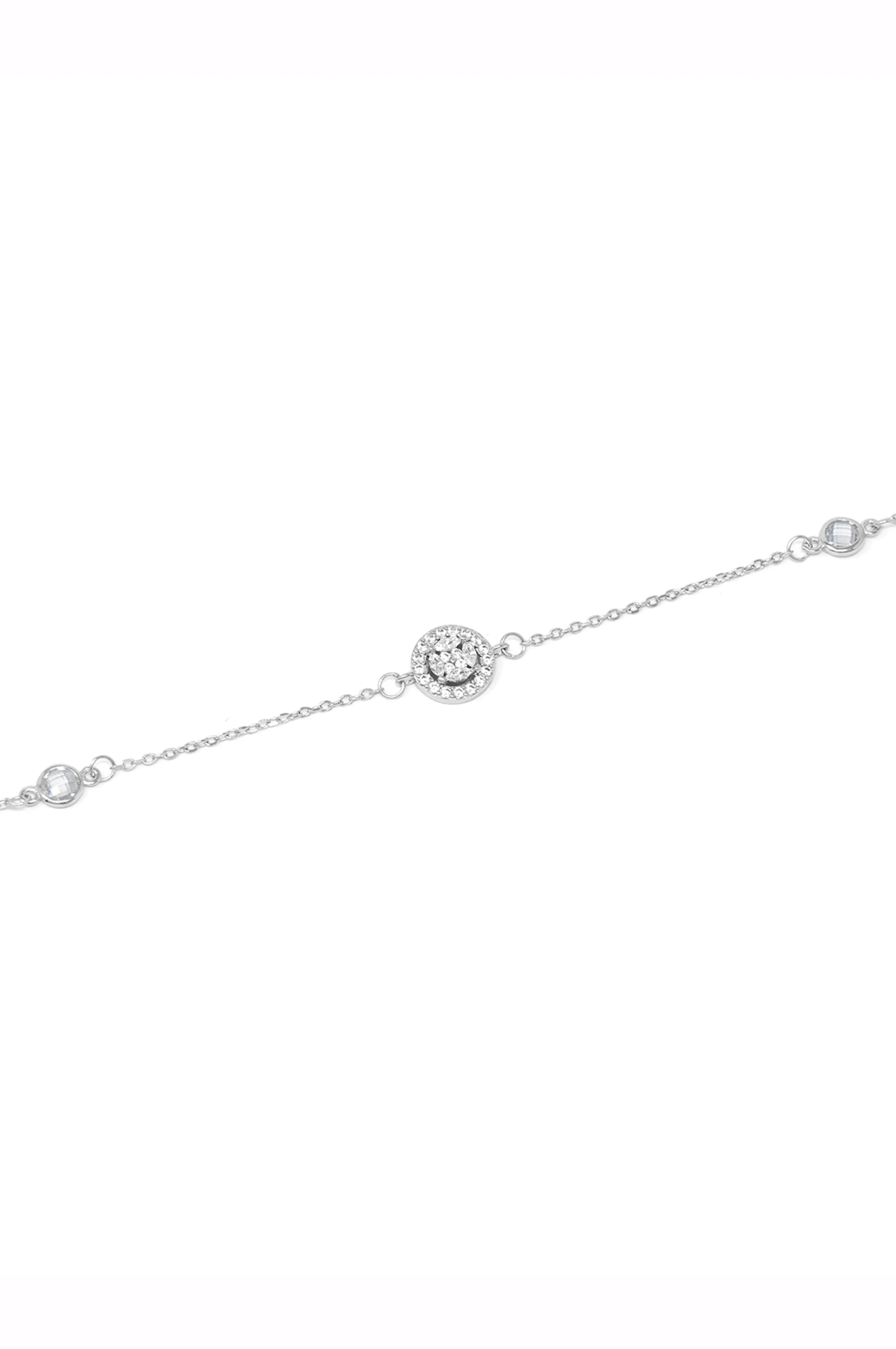 Minimal Cluster Sterling Silver Chain Bracelet