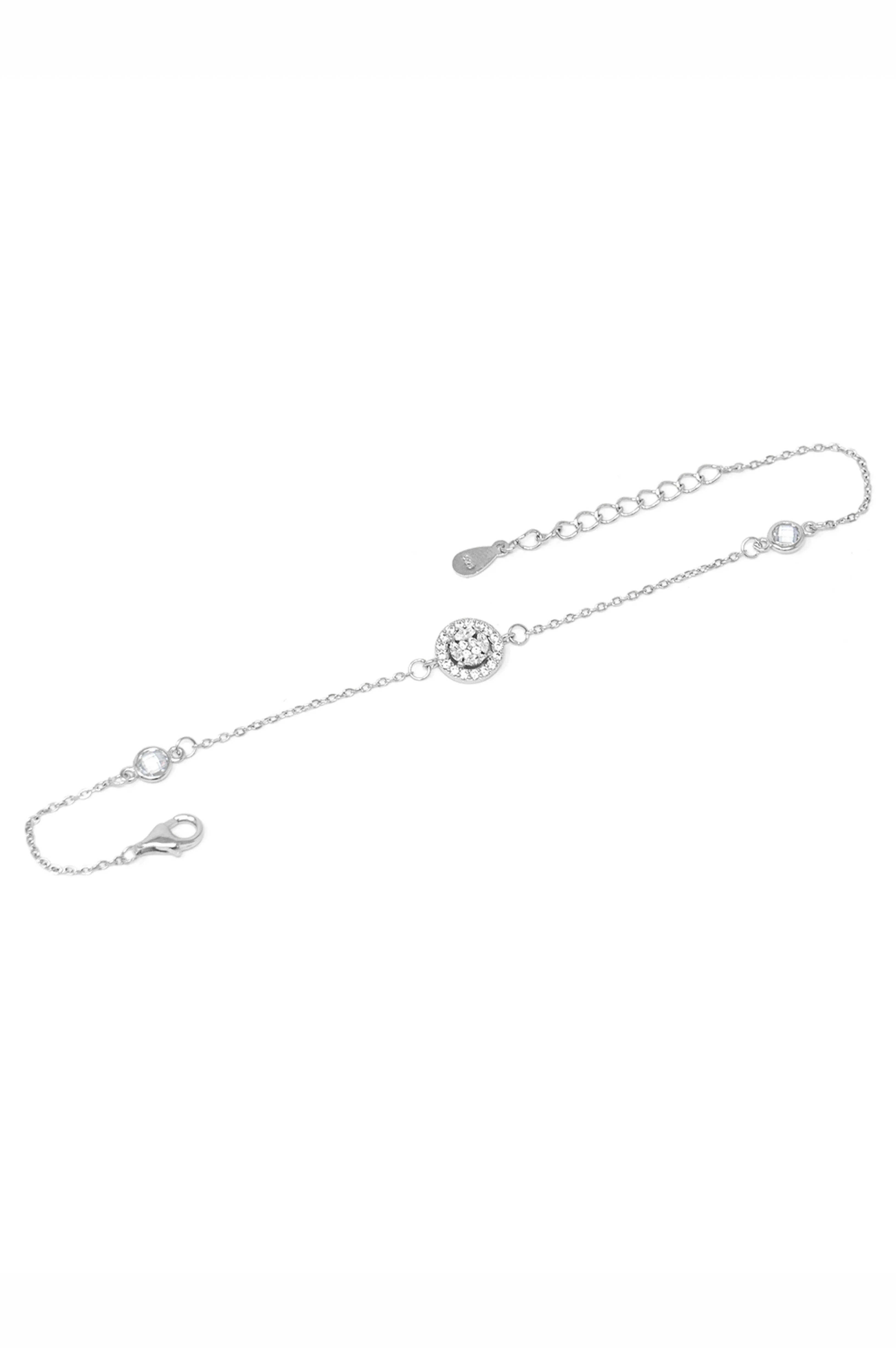 Minimal Cluster Sterling Silver Chain Bracelet