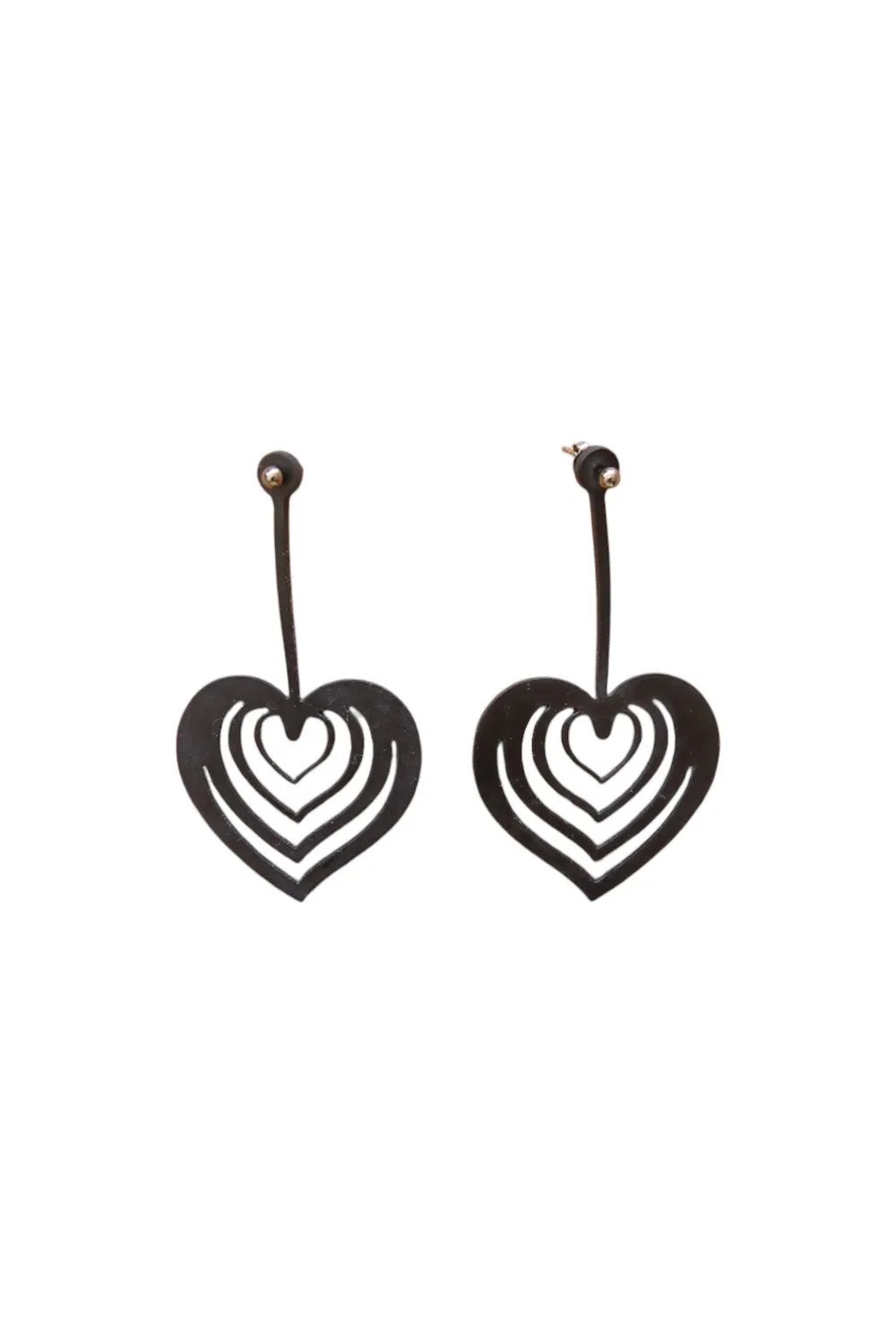 MONICA KREXA LOVE HEART RUBBER EARRING