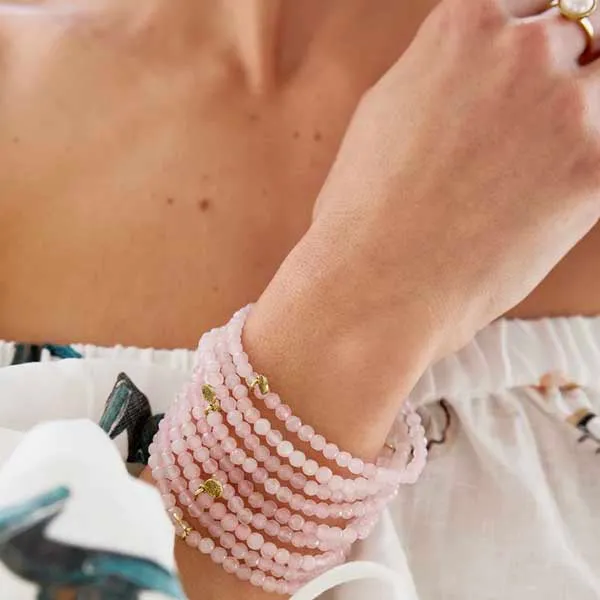 My Beautiful Grandma -  Rose Quartz Gem Bracelet