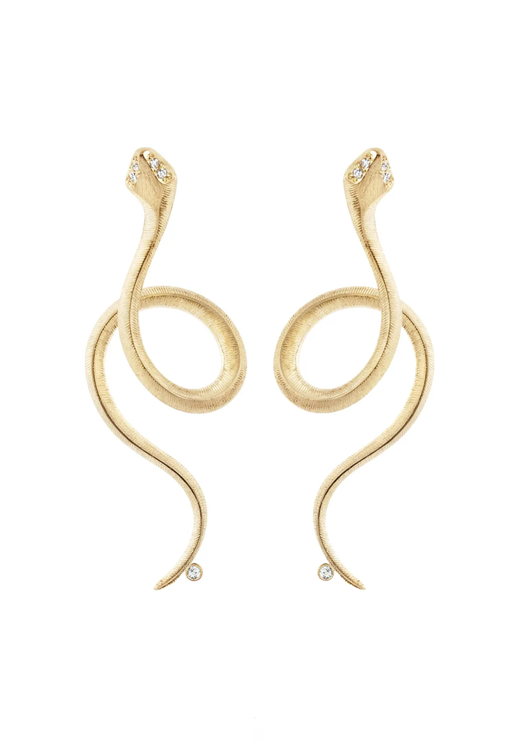 Ole Lynggaard 18KYG Diamond Snake Earrings | Sold Individually