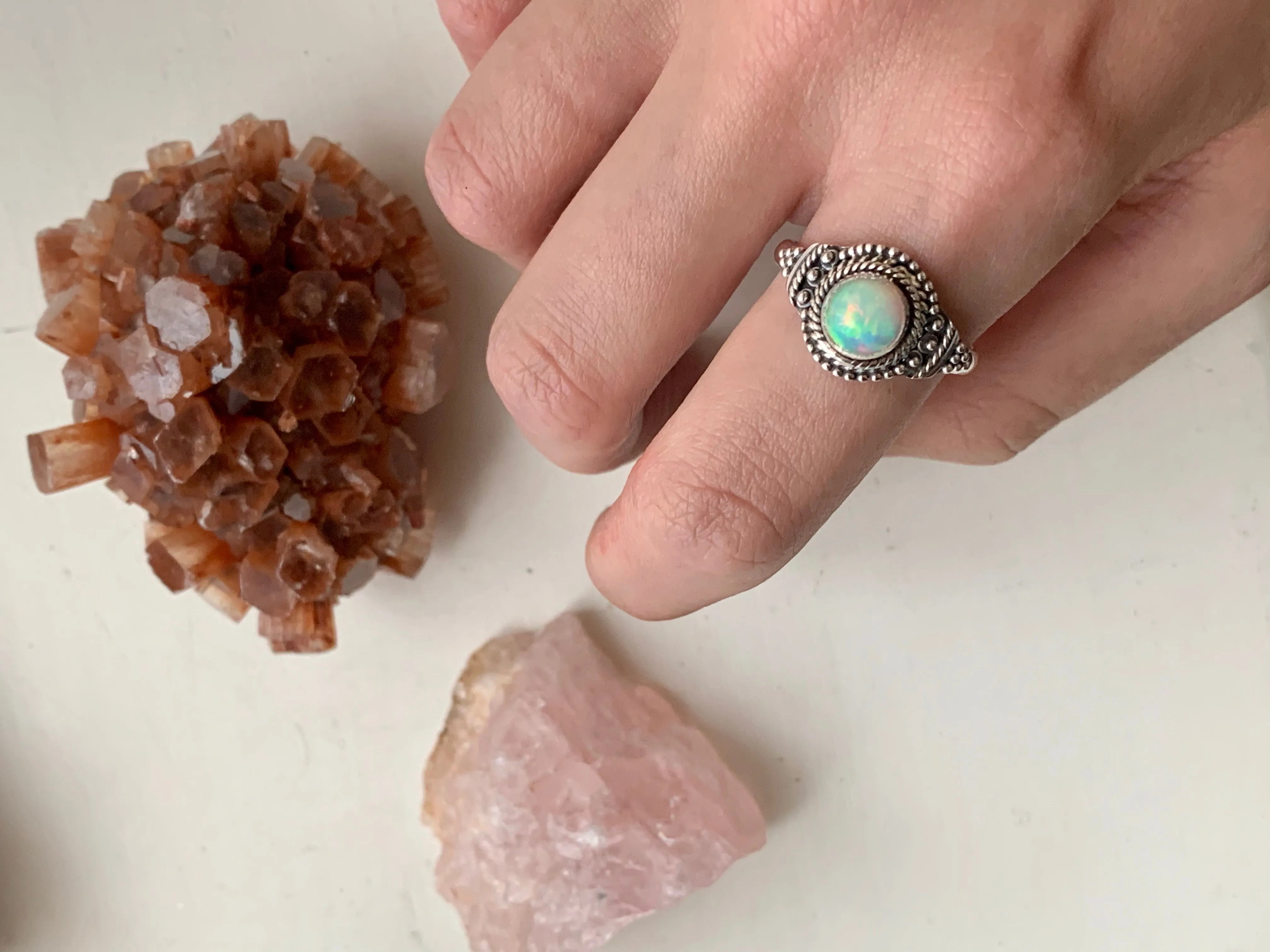 Opal Circe Ring - Teardrop / Round