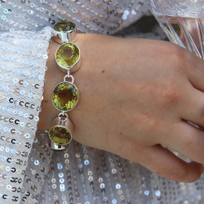 Peela Large Lemon Quartz Bracelet