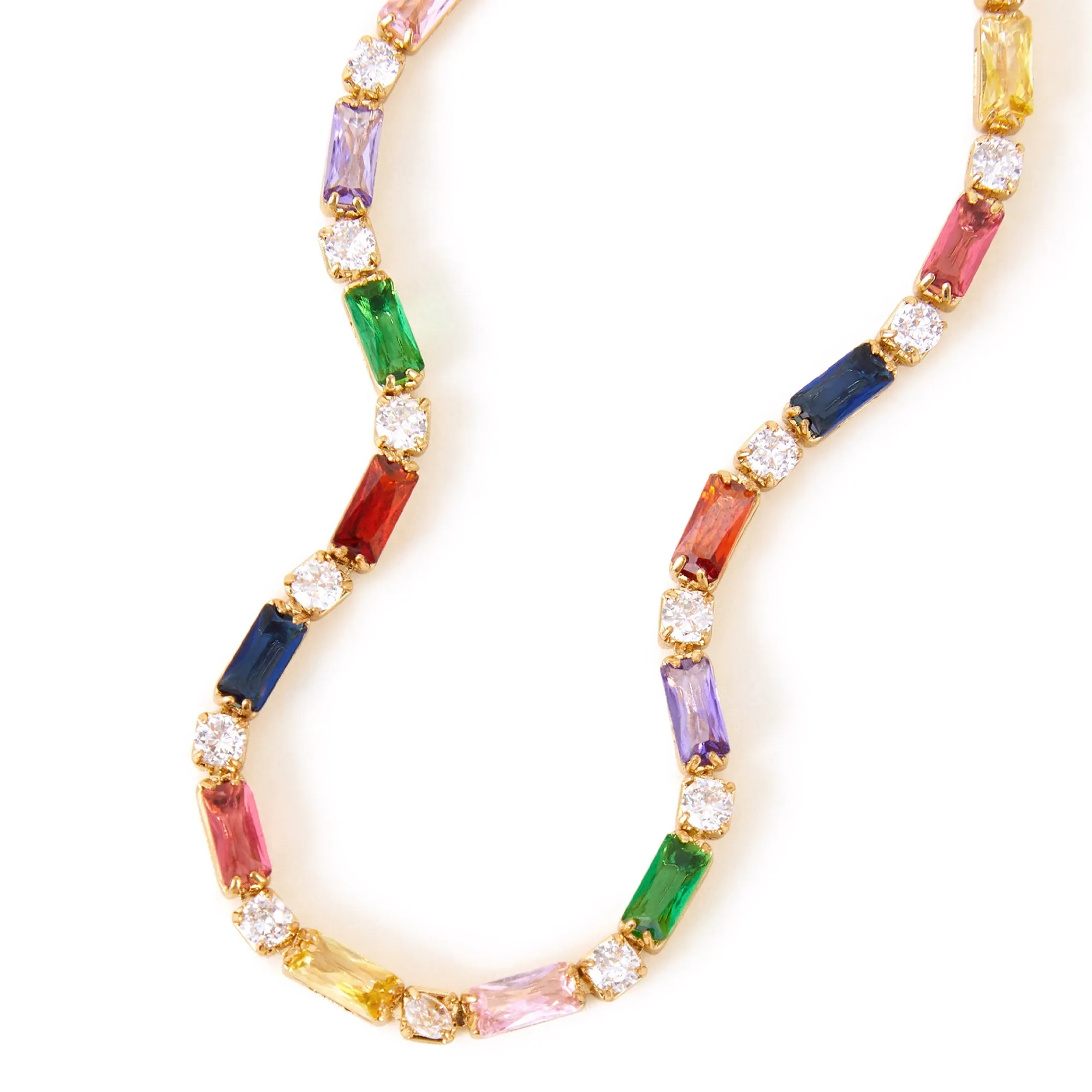 Real Gold-Plated Chunky Gem Bracelet