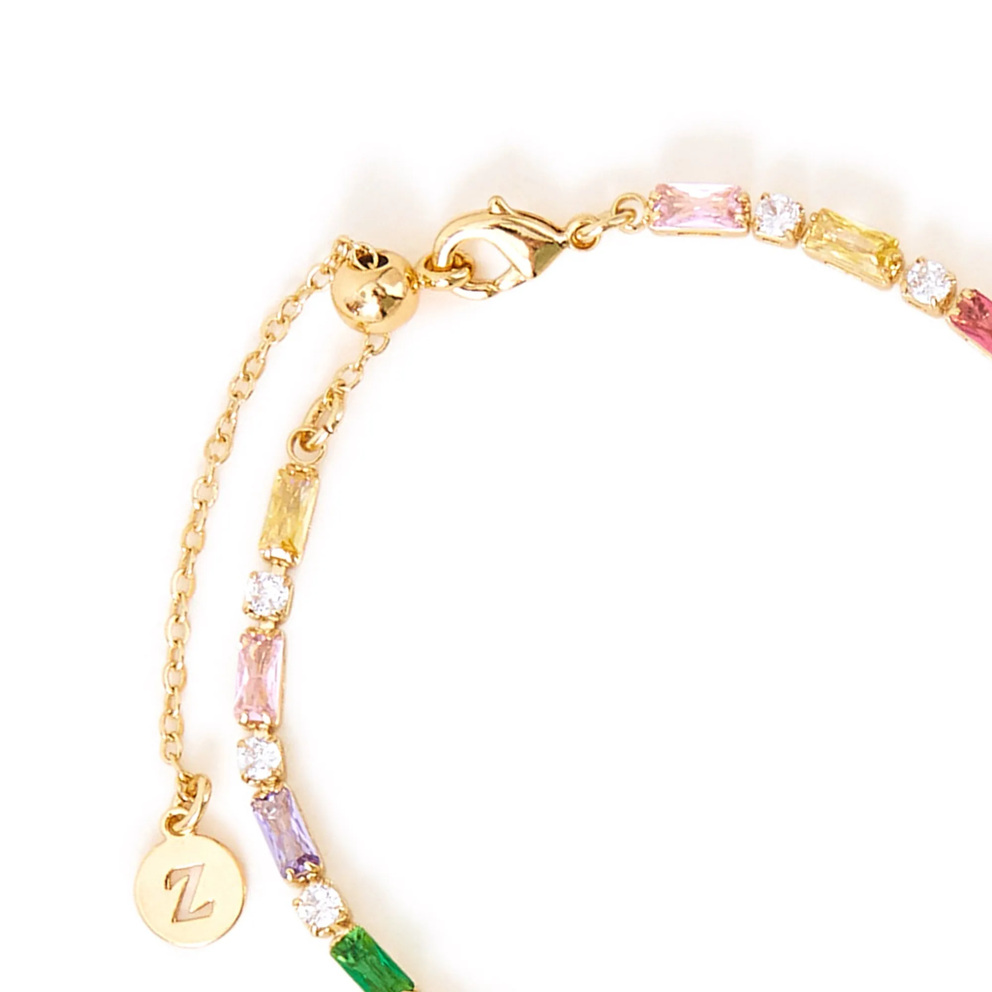 Real Gold-Plated Chunky Gem Bracelet