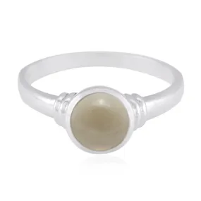 Resplendent Gemstone Smoky Quartz Solid Silver Ring Jewelry Polish