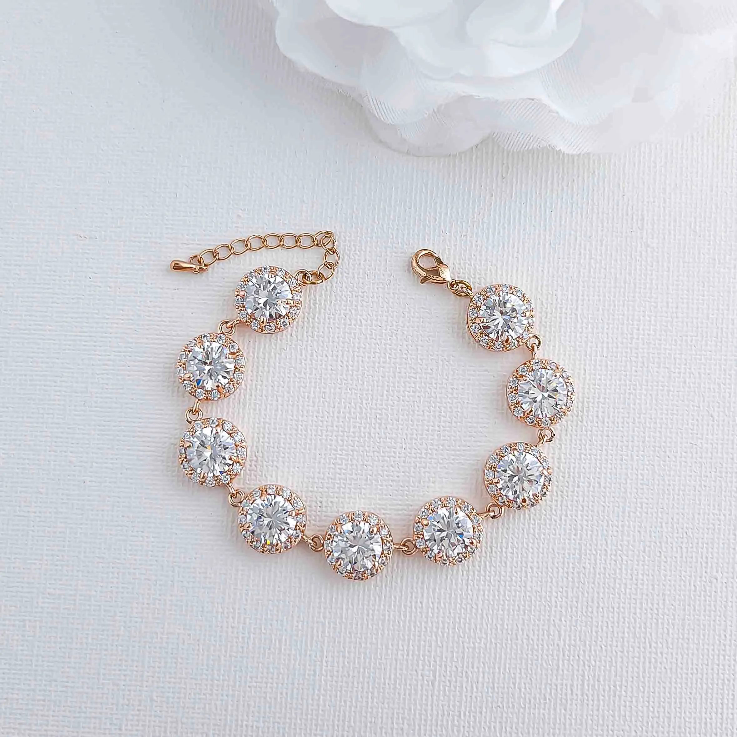 Round Bracelet in Yellow Gold For Weddings-Evita