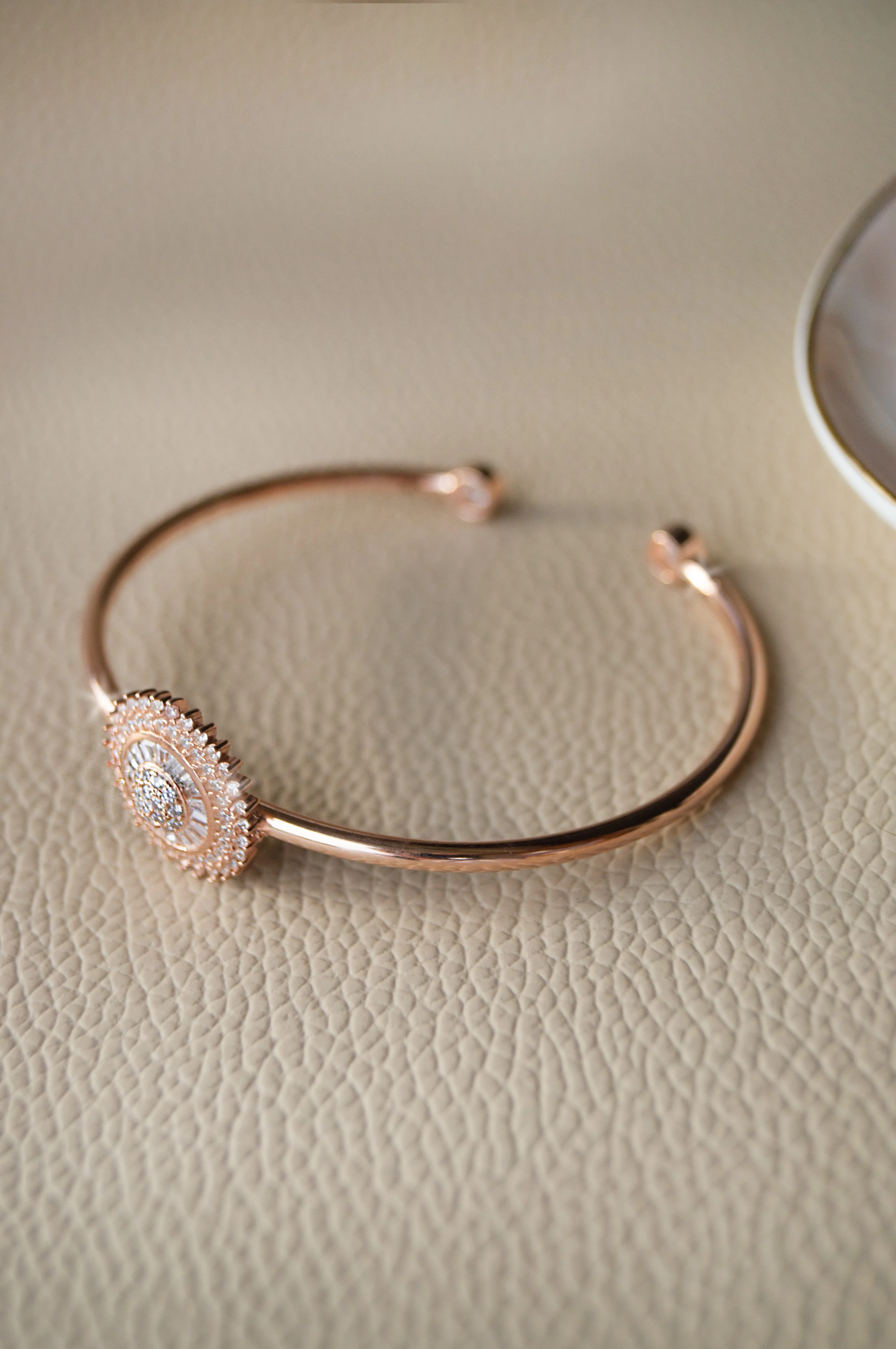 Shine With Me Rose Gold Plated Sterling Silver Adjustable Bracelet