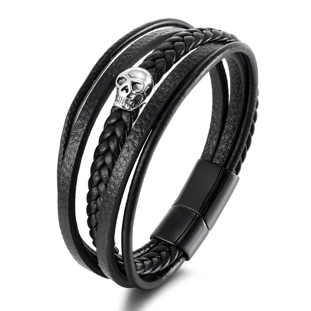 Skull Multilayer Leather Bracelet