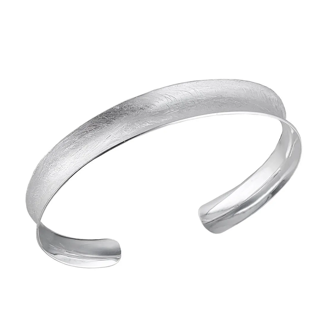 Slender Sterling Contoured Cuff Bracelet