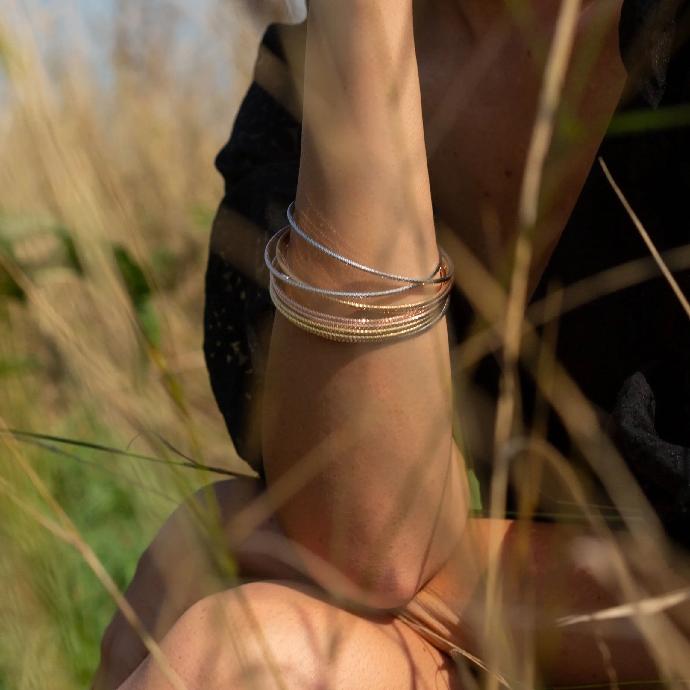 Sparkly Diamond-Cut Bangle