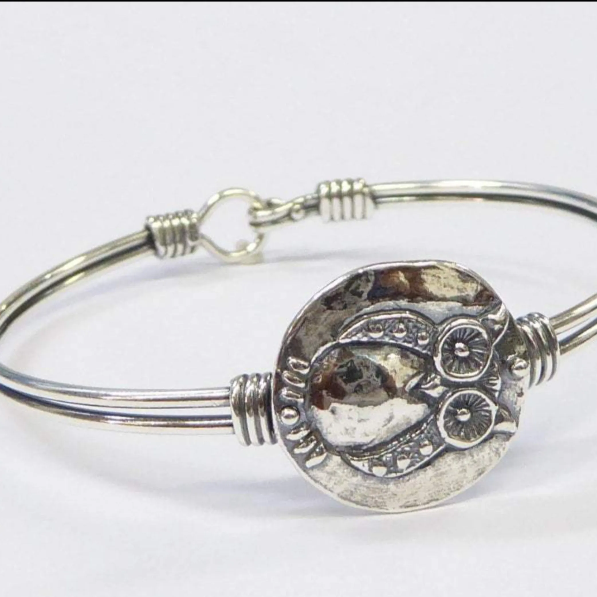 Sterling silver owl bracelet for women, Owl Bracelet symbolizing wisdom, intuition, and insight