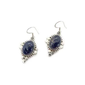 Sunil Sodalite Gemstone Silver Earrings