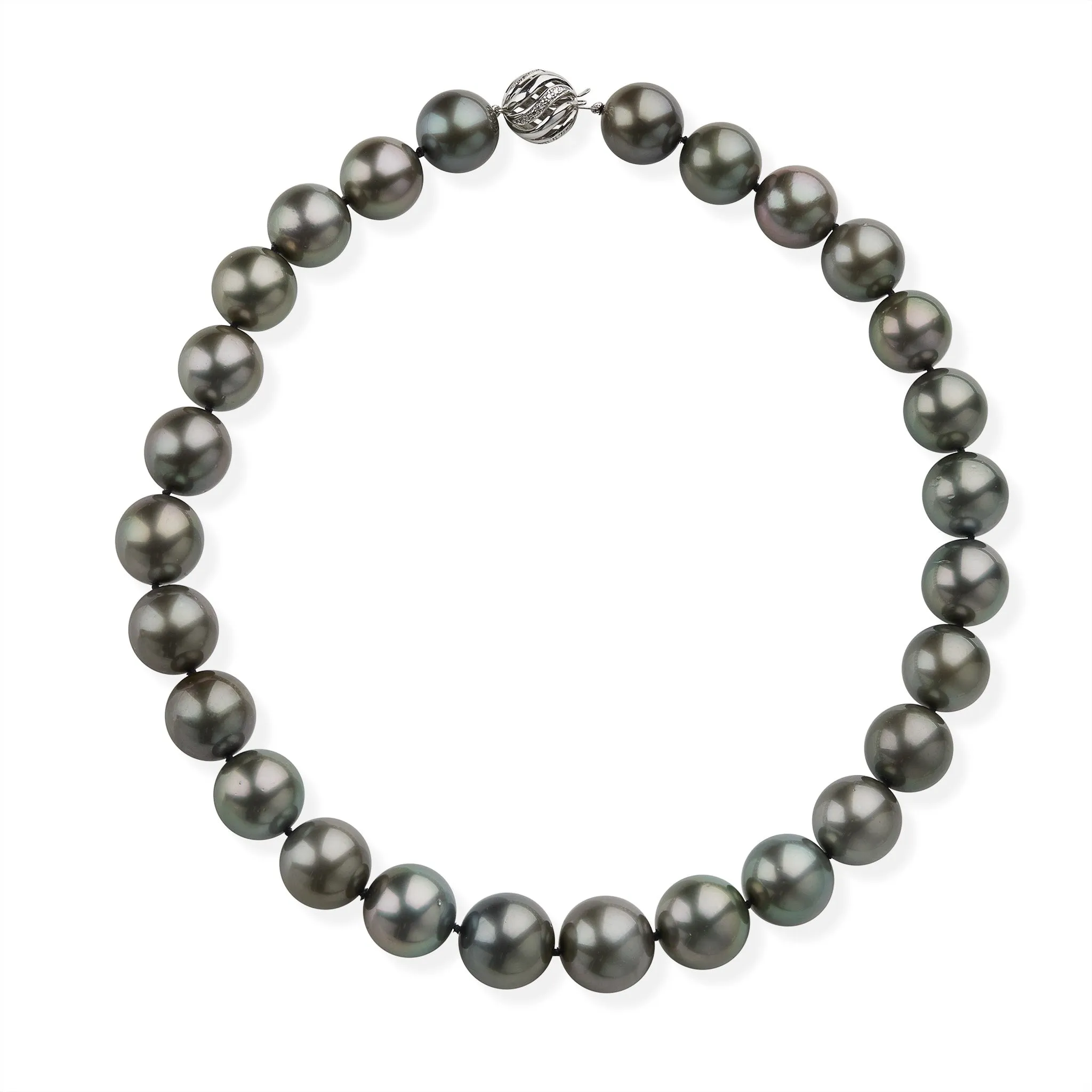 Tahitian Natural Color Cultured South Sea Pearl Necklace