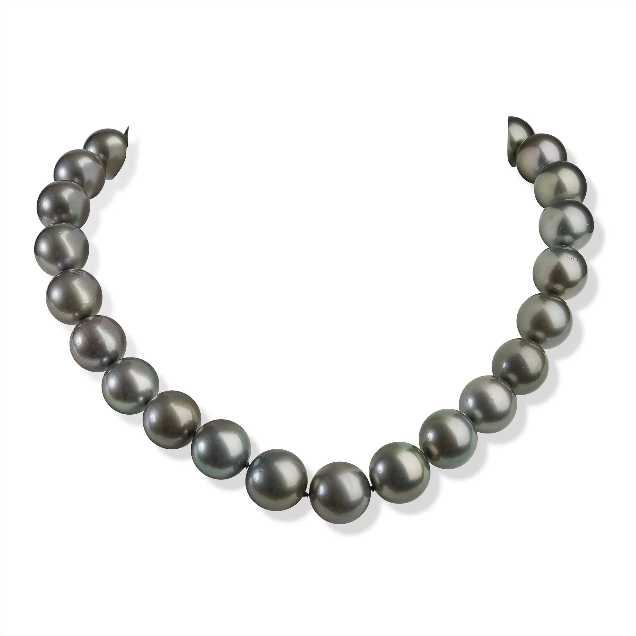 Tahitian Natural Color Cultured South Sea Pearl Necklace