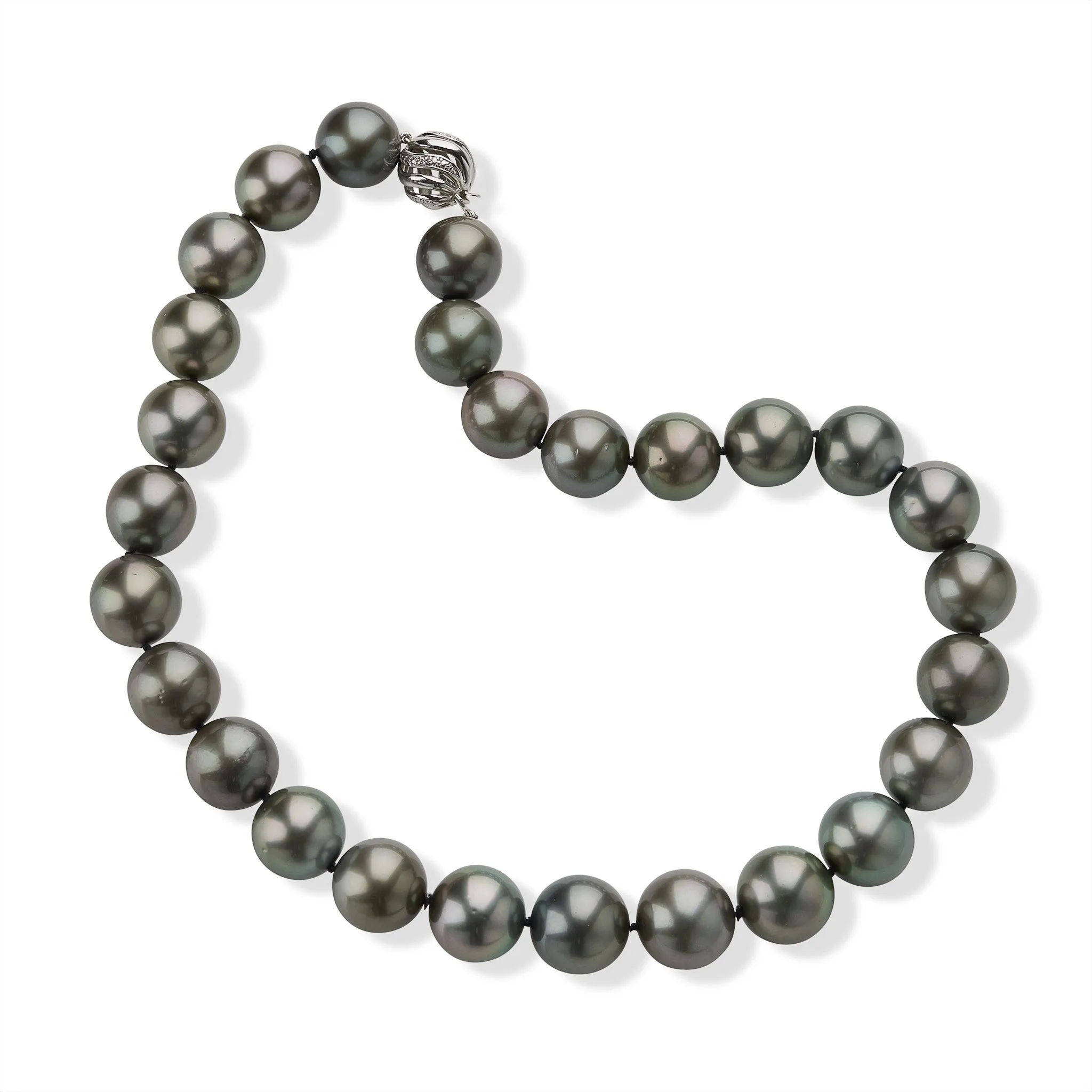 Tahitian Natural Color Cultured South Sea Pearl Necklace