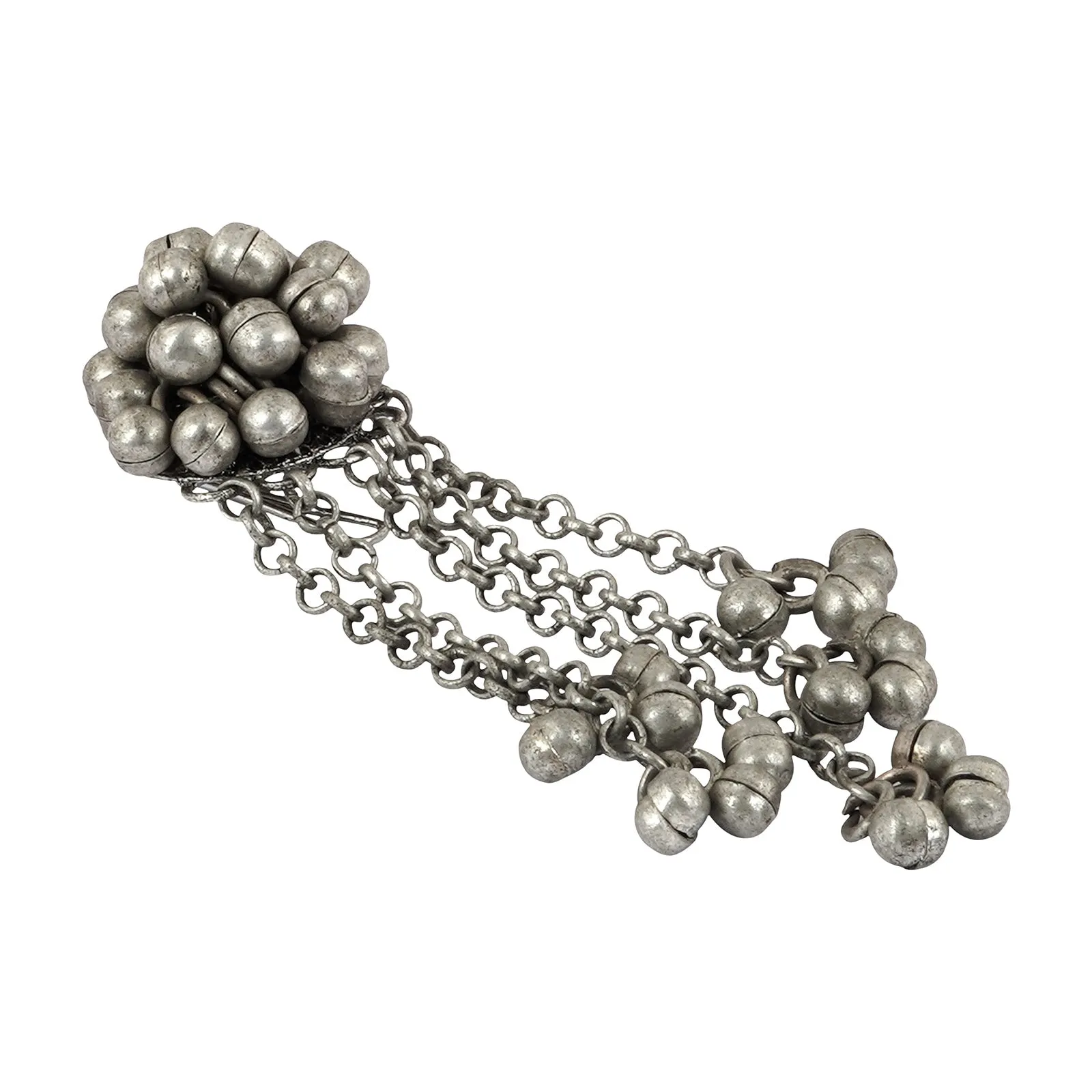 Teejh Naaz Silver Oxidised Ghungroo Juda Pin