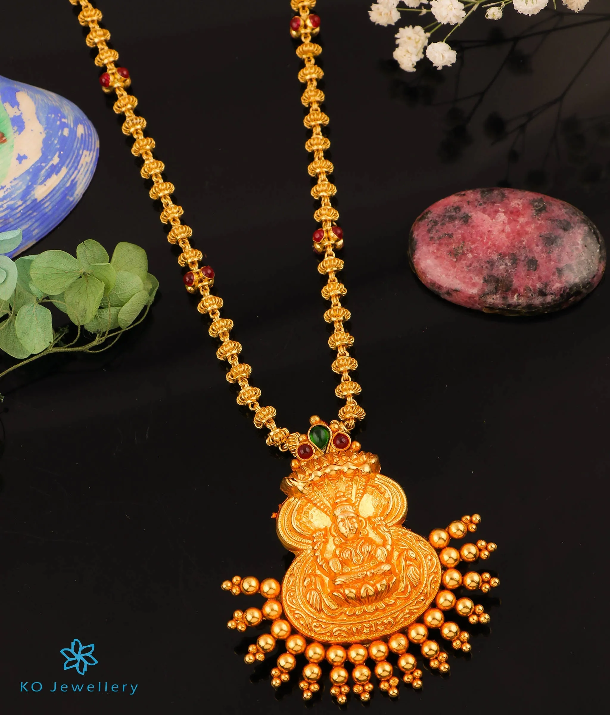 The DhanLakshmi Silver Nellikai Necklace