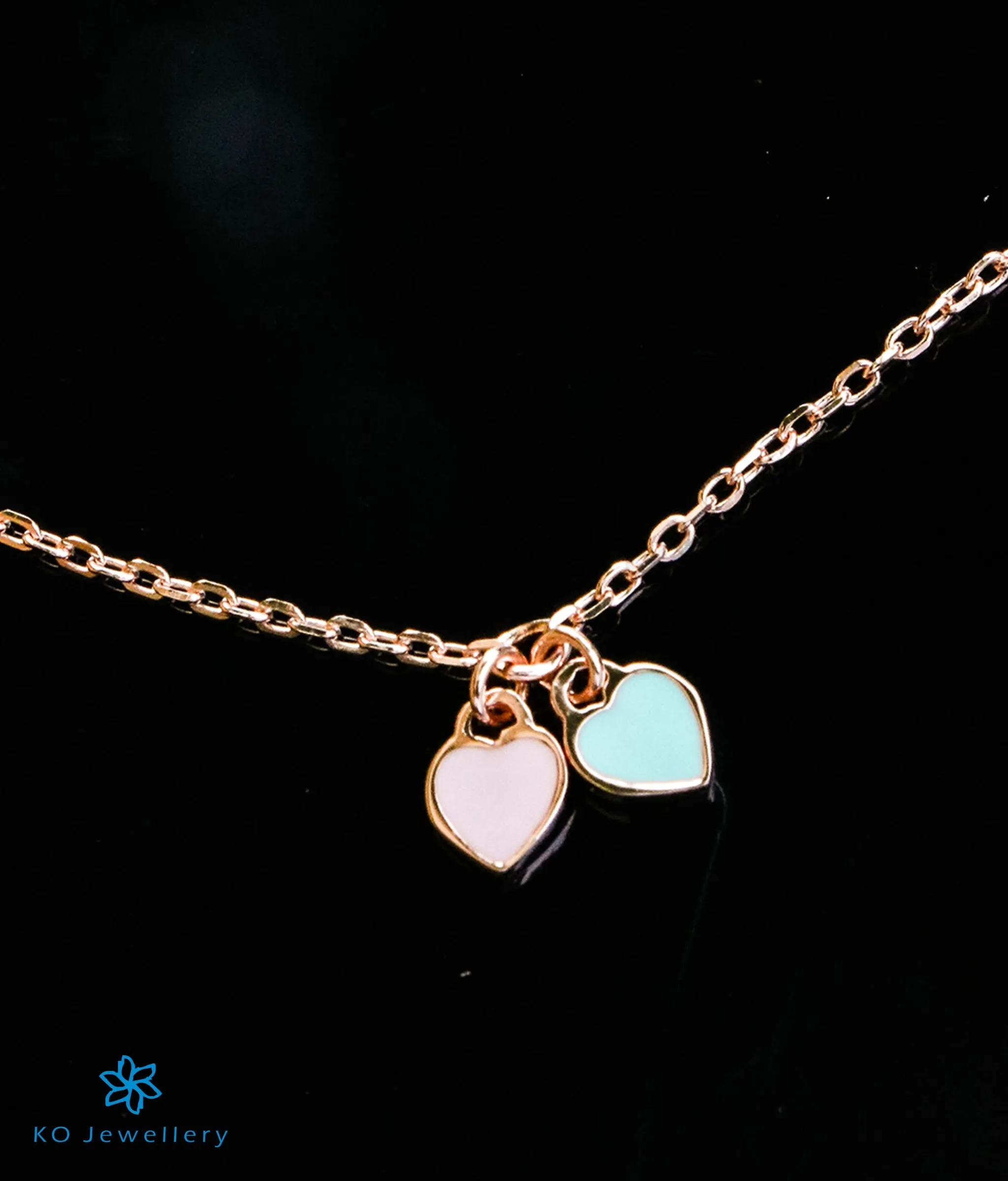 The Inseparable Hearts Silver Rose-gold Bracelet