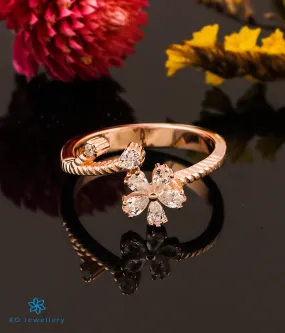 The Primrose Silver Open Rosegold Finger Ring