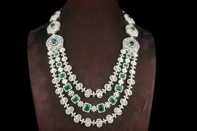 Three Layer American Diamond Haram By Asp Fashion Jewellery