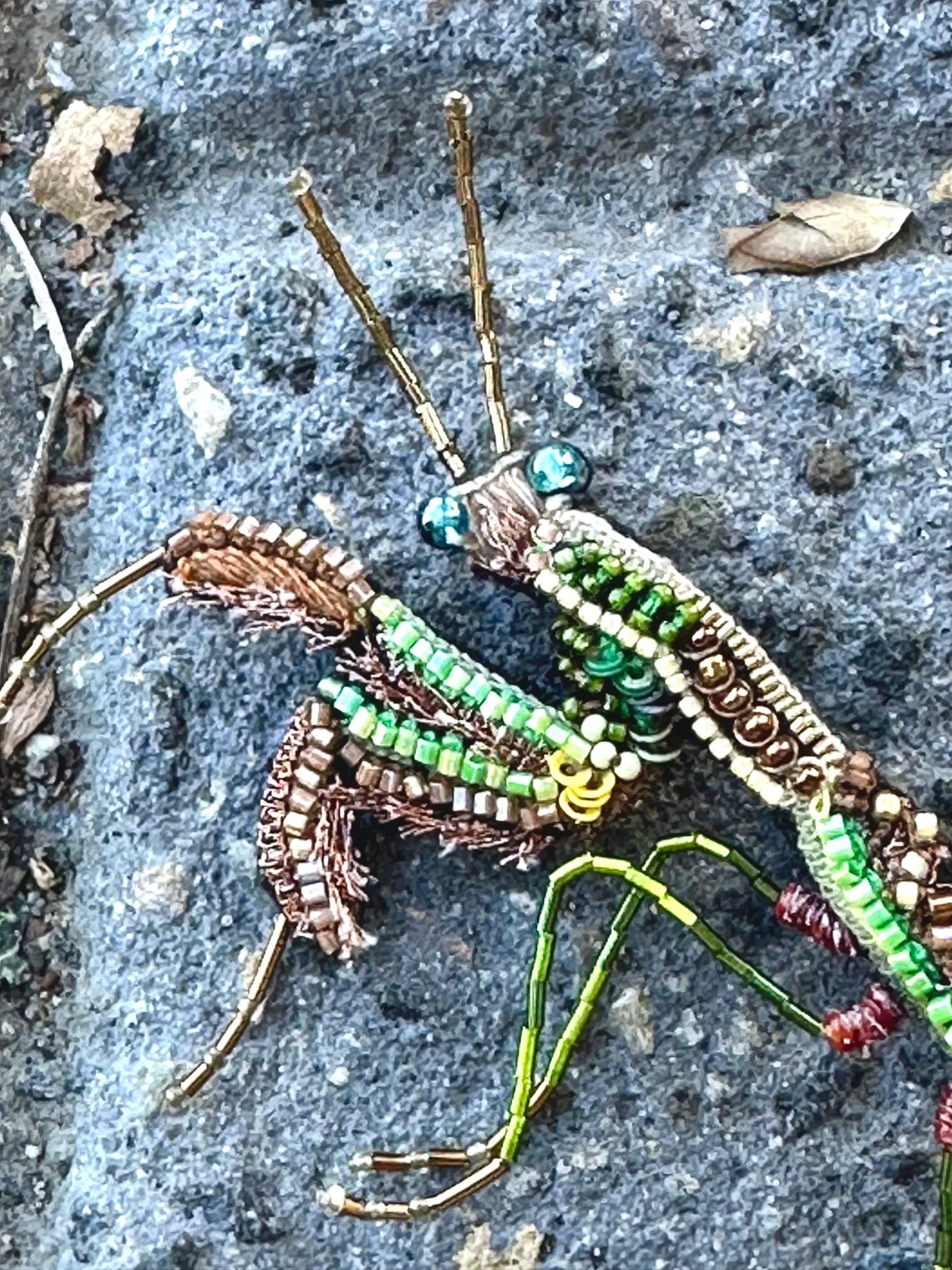 Trovelore Brooch Green Mantis