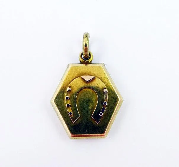 Victorian 15ct Gold Horseshoe Locket